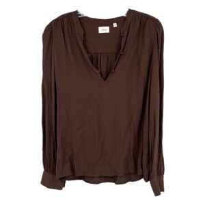 Aritzia Wilfred Dark Brown Blouse